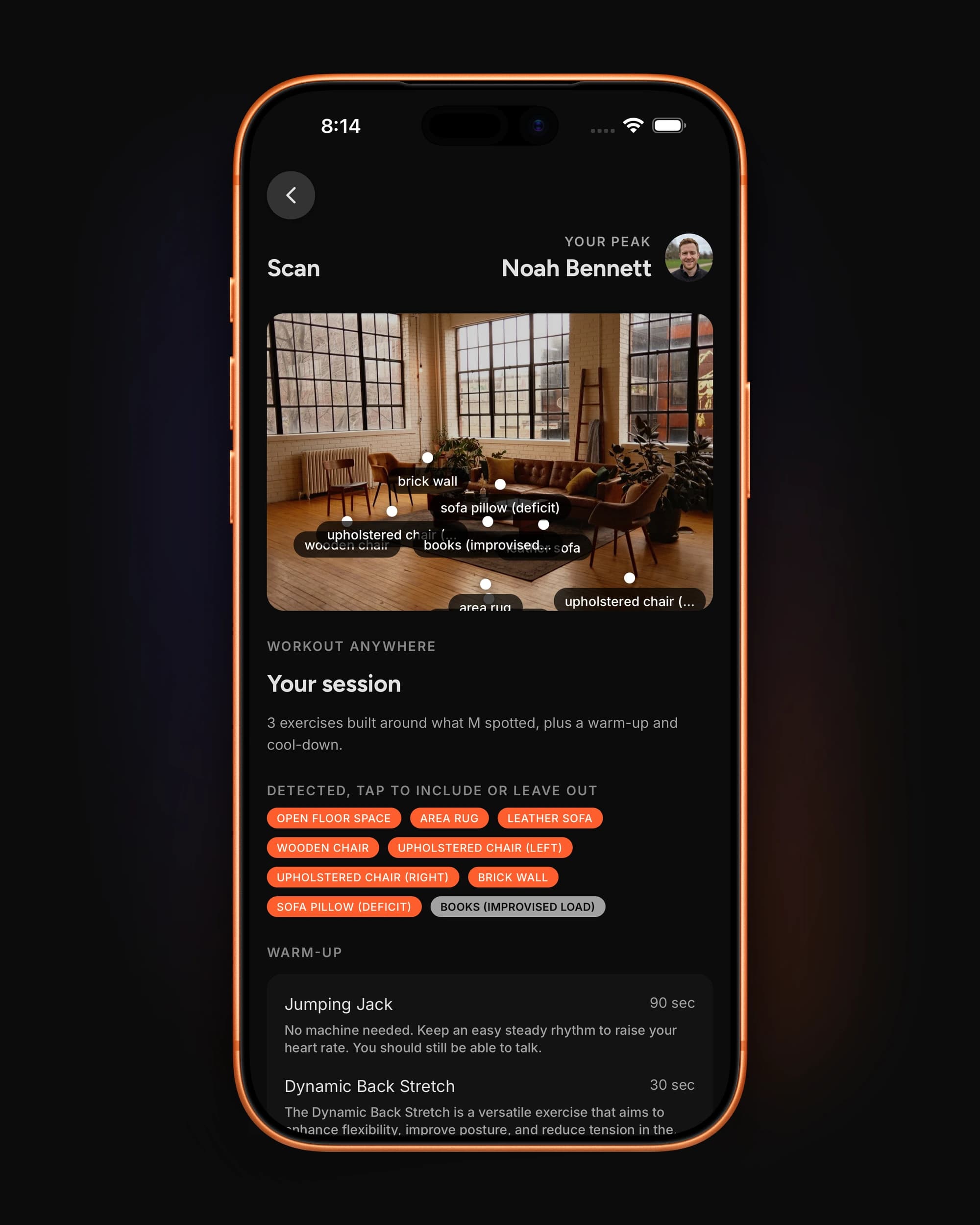 MVPeak workout anywhere iphone