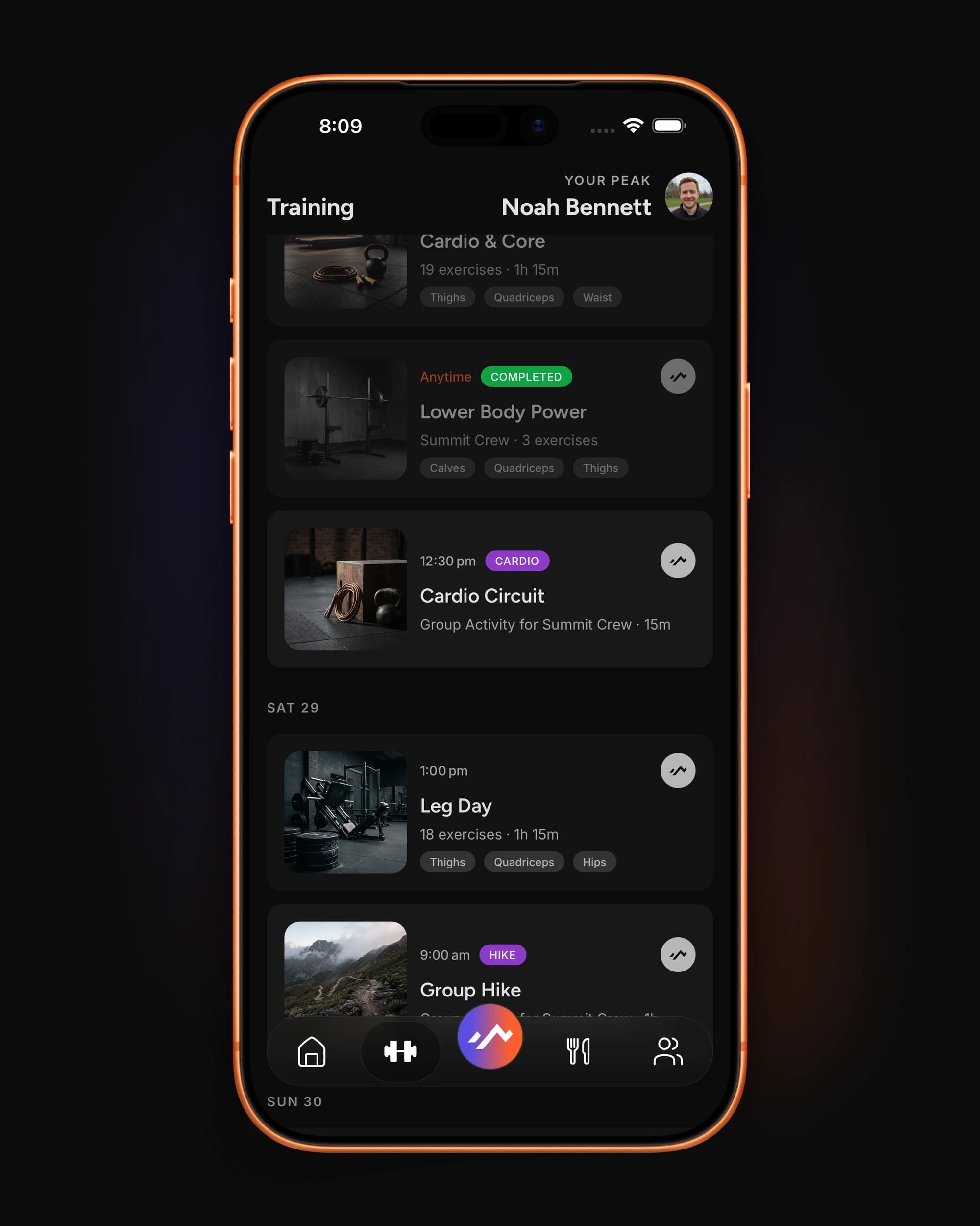 MVPeak workout generator iphone